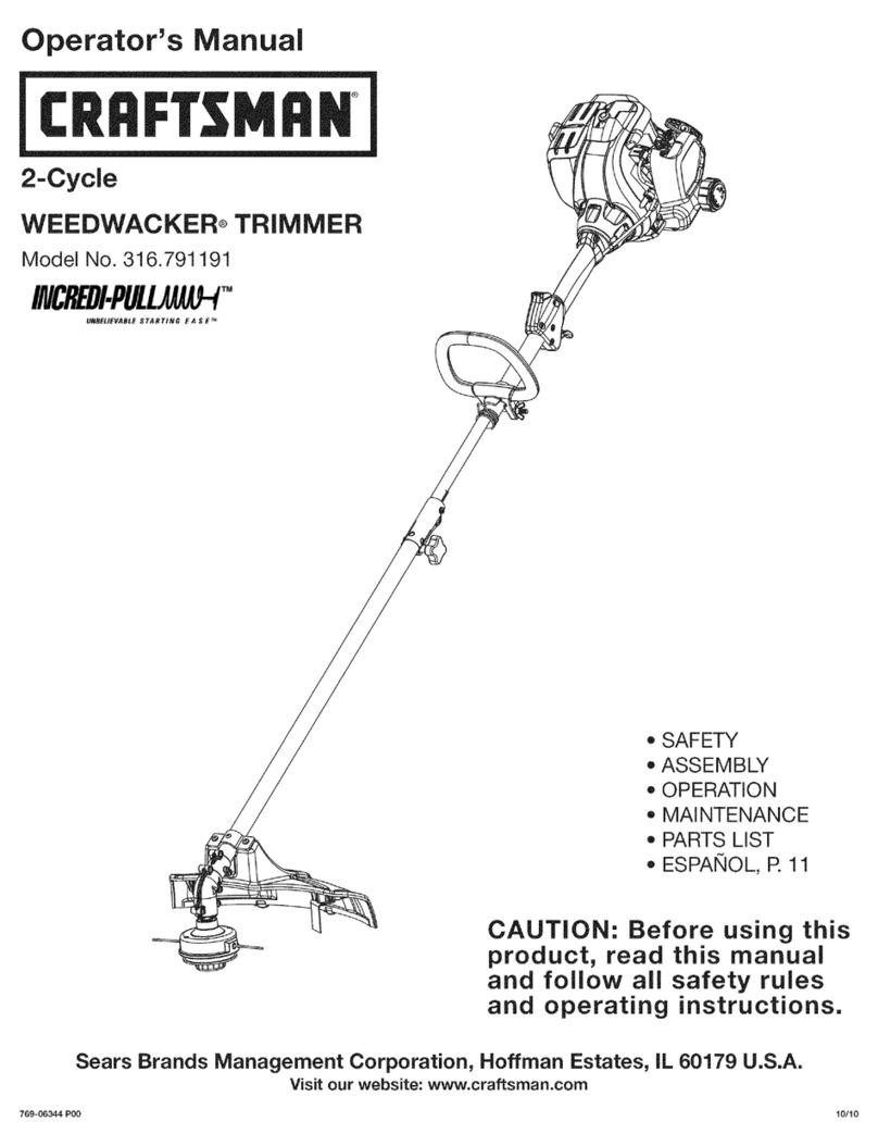 Craftsman WEEDWACKER Incredi-Pull 316.791191 User manual
