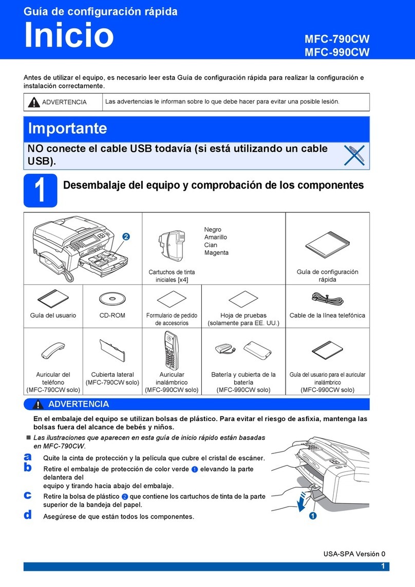 Brother MFC 990cw - Color Inkjet - All-in-One Parts list manual