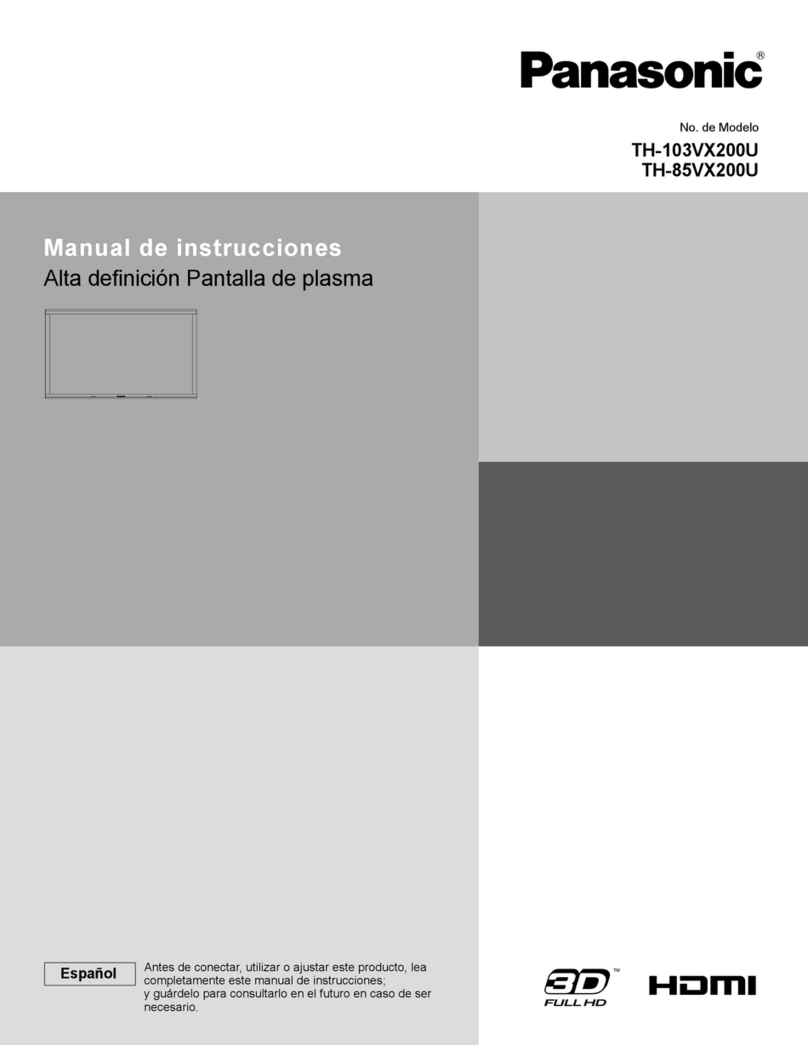 Panasonic TH103VX200U - 103" FHD PLASMA TV Setup guide