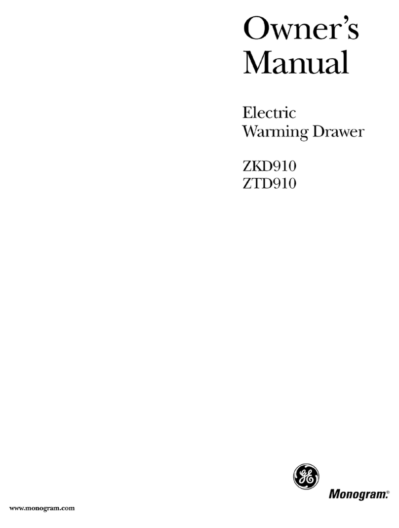 GE Monogram ZKD910 User manual
