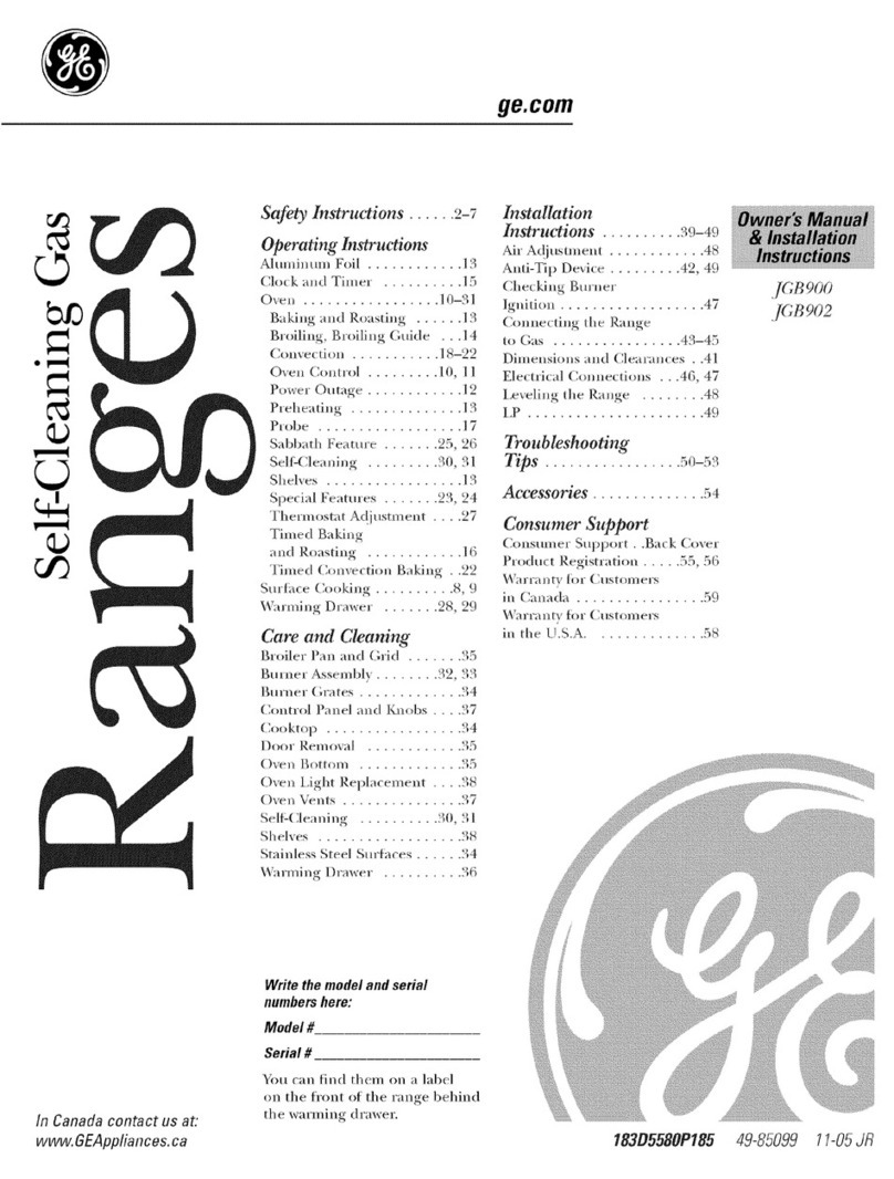 GE Appliances Profile JGB900 Original instructions