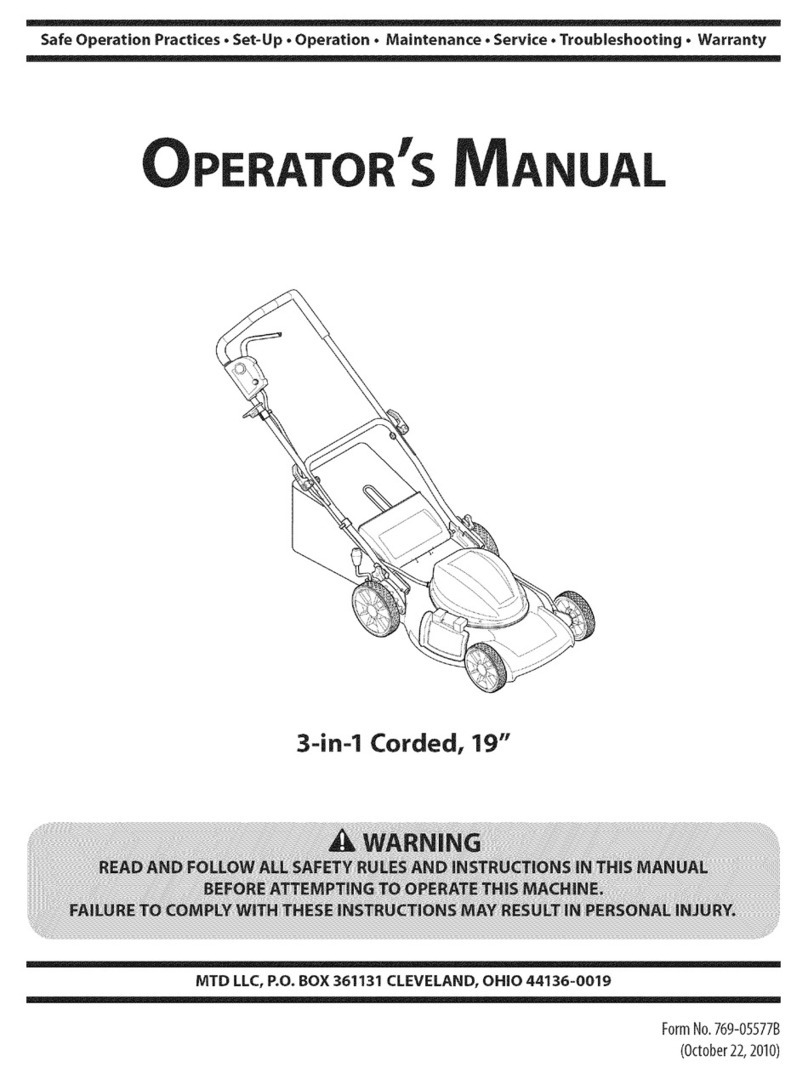 MTD 3-in-1 Corded, 19 User manual