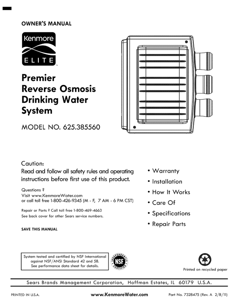 Kenmore 625.385560 UltraFilter 650 User manual
