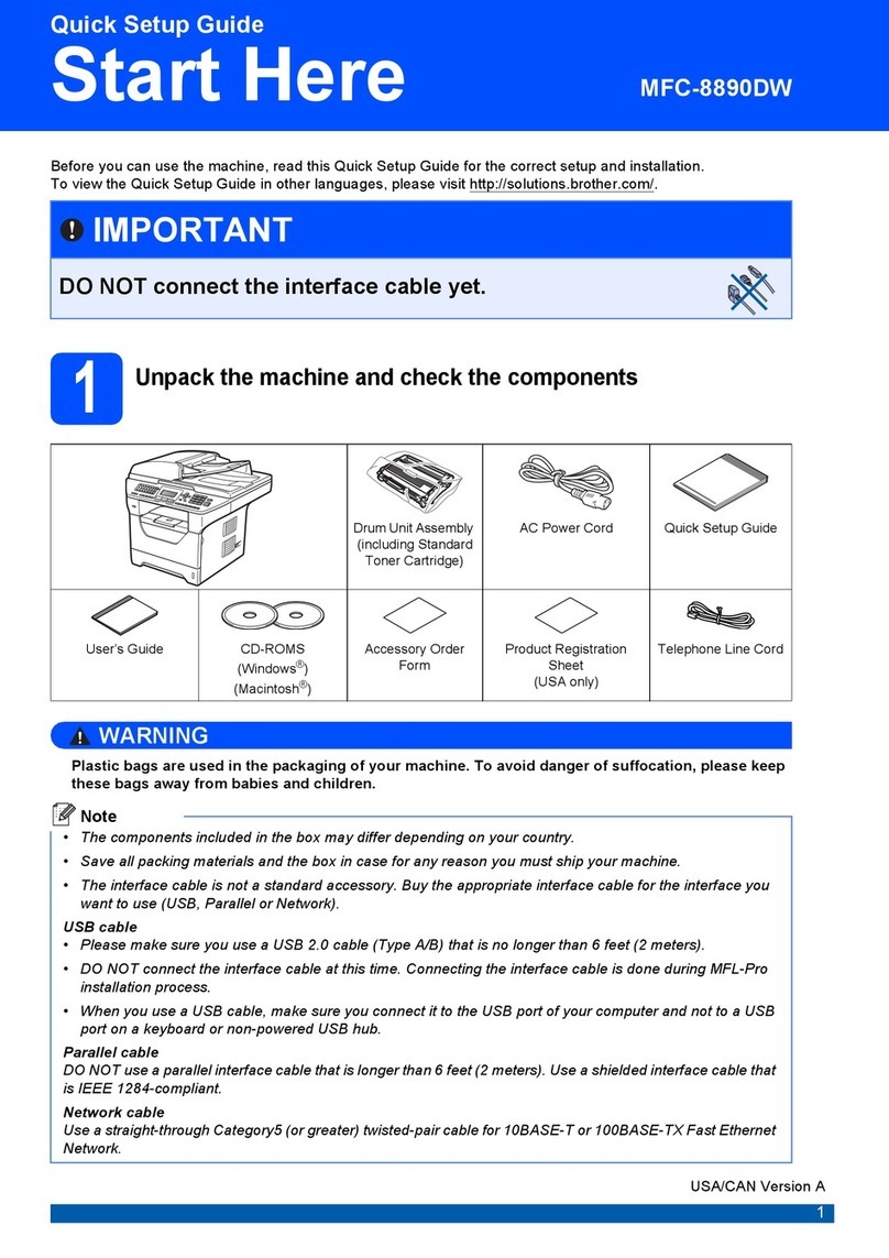 Brother MFC 8890DW - B/W Laser - All-in-One User manual