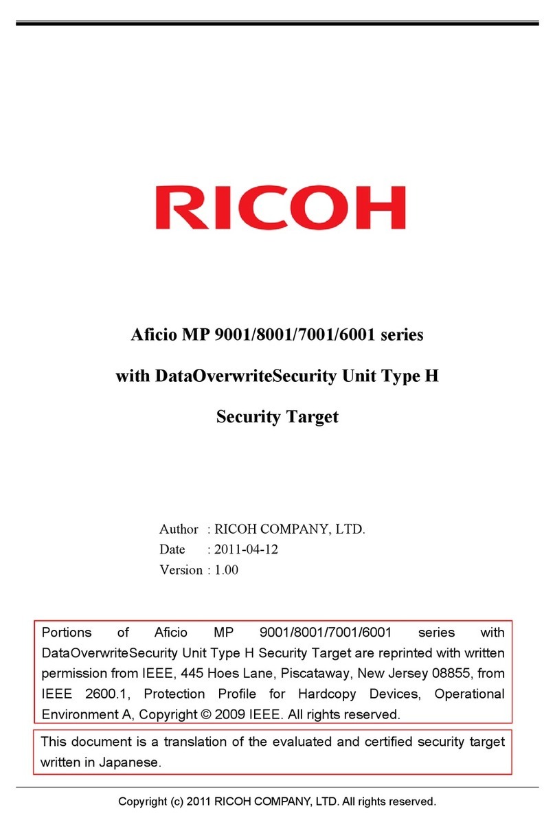 Ricoh Aficio MP 7001 SP User manual
