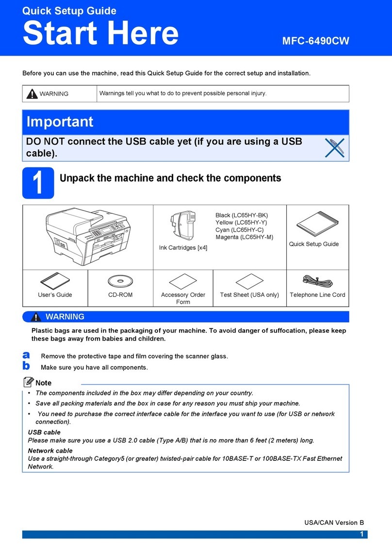 Brother MFC 6490CW - Color Inkjet - All-in-One User manual