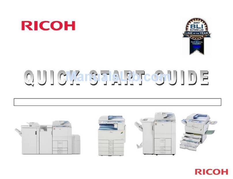 Ricoh Aficio MP 8001 quick start guide