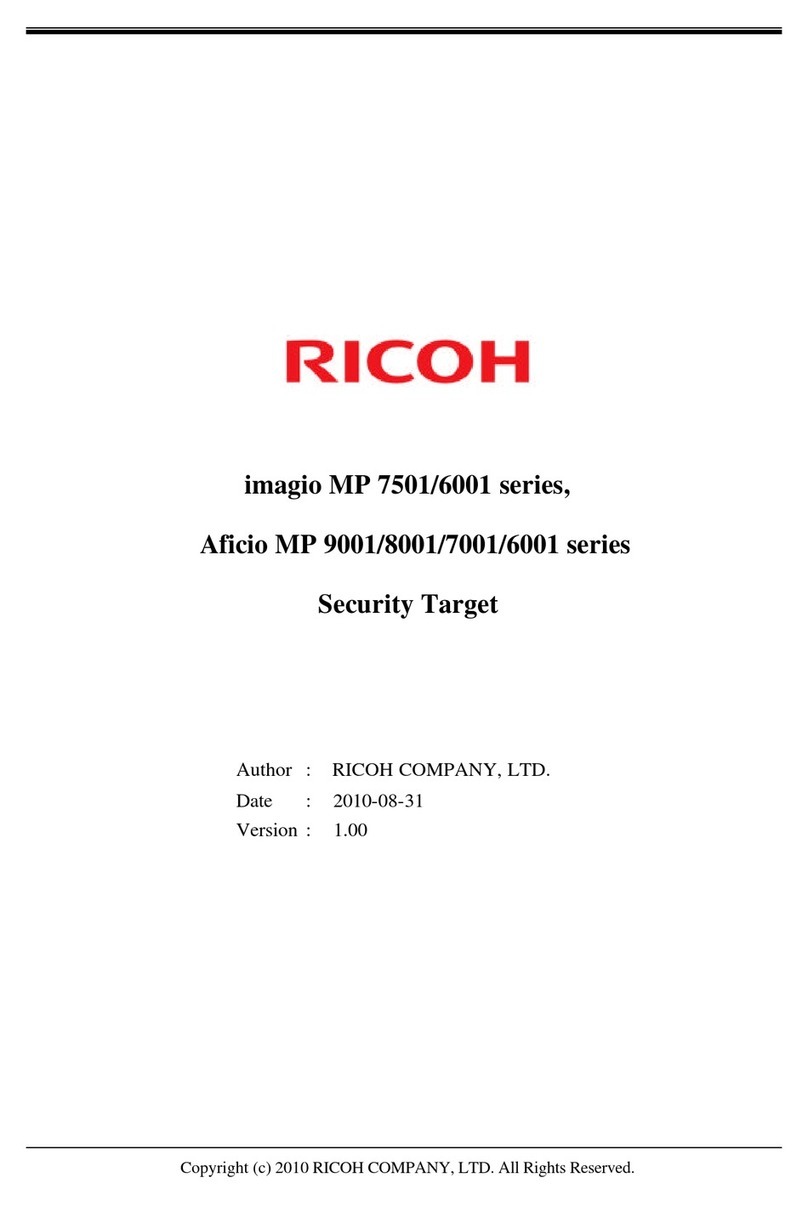 Ricoh Aficio MP 8001 User manual