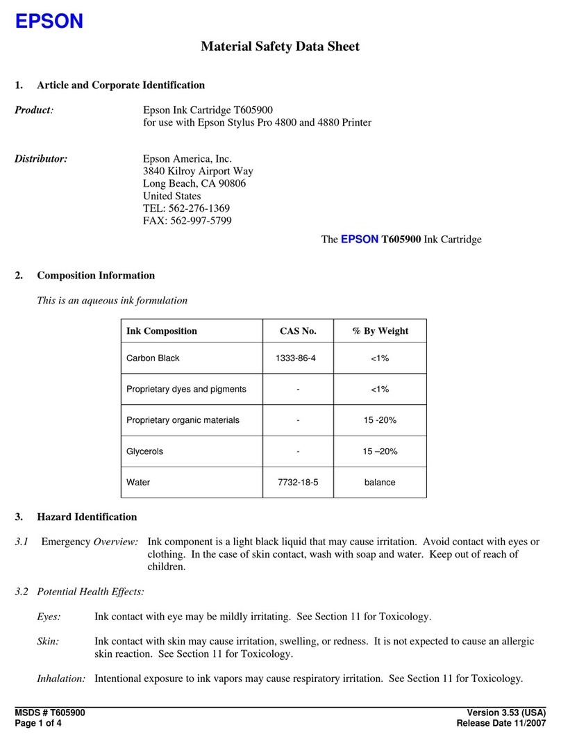 Epson T605900 Operating and maintenance instructions