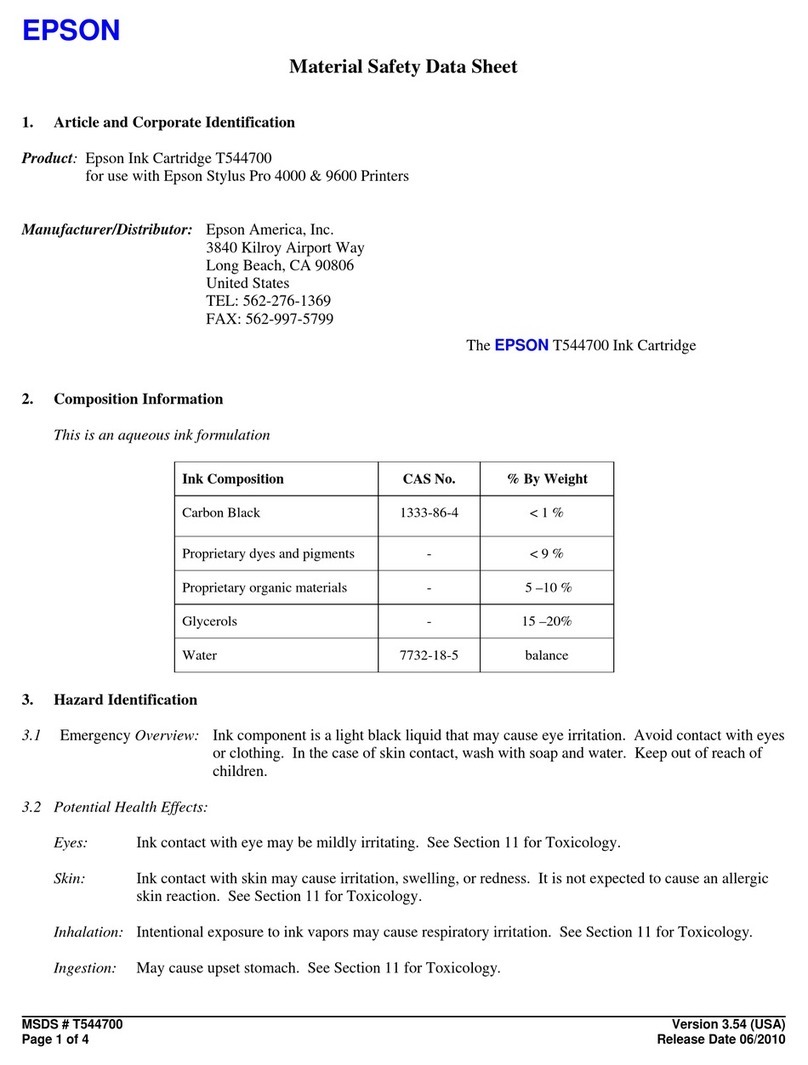 Epson T544700 Operating and maintenance instructions