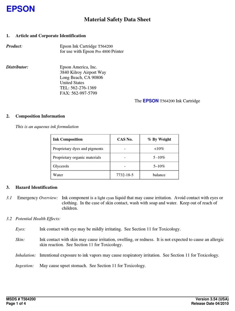Epson T564200 Operating and maintenance instructions