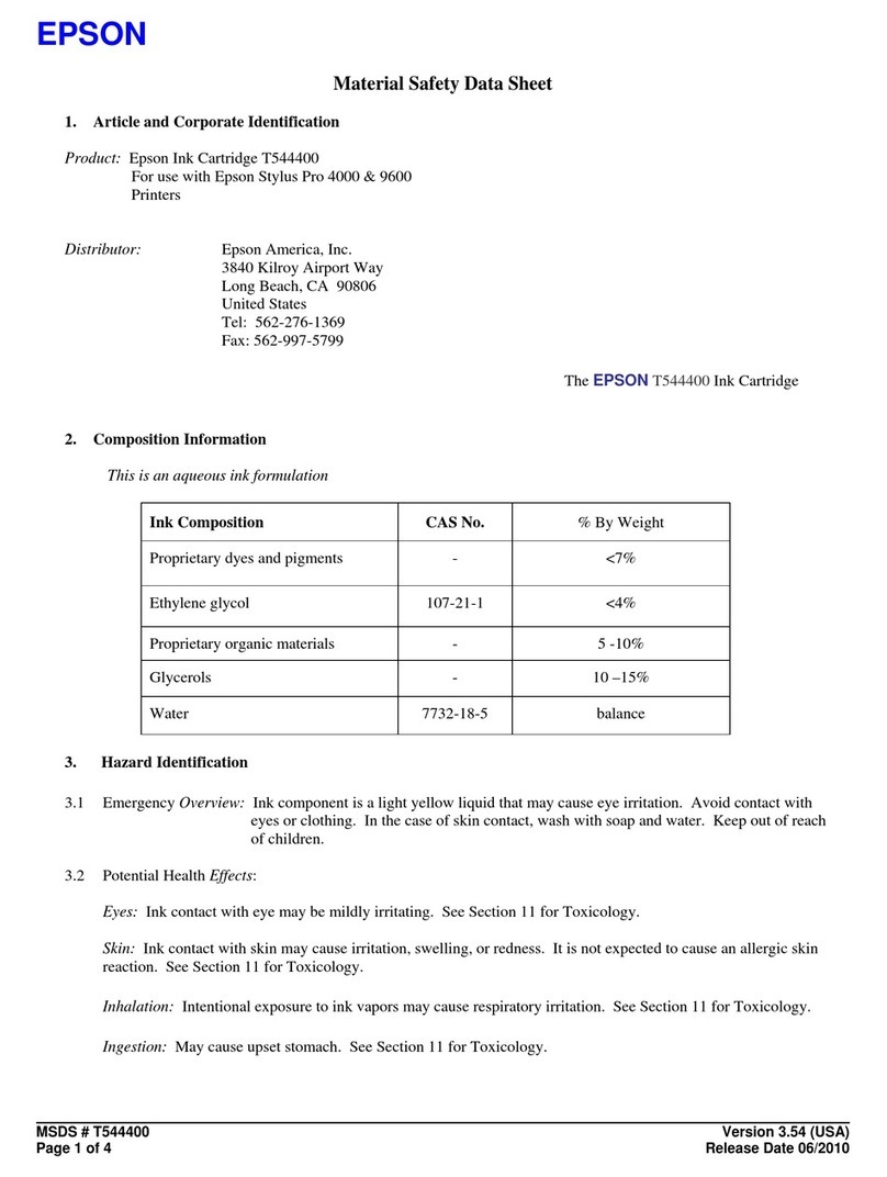 Epson T544400 Operating and maintenance instructions