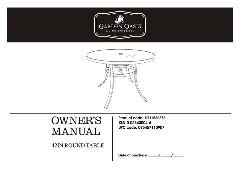 Garden Oasis Garden Oasis D71 M80878 User manual