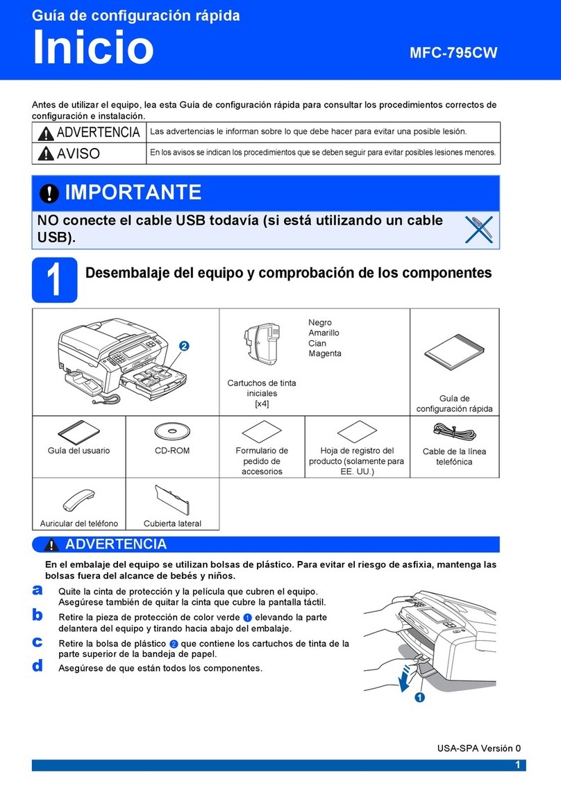 Brother MFC 795CW - Color Inkjet - All-in-One Parts list manual Brother MFC 795CW - Color Inkjet - All-in-One Parts list manual