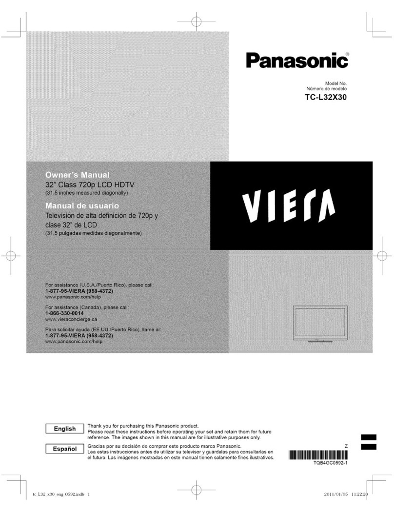Panasonic VIERA TC-L32X30 owner's manual