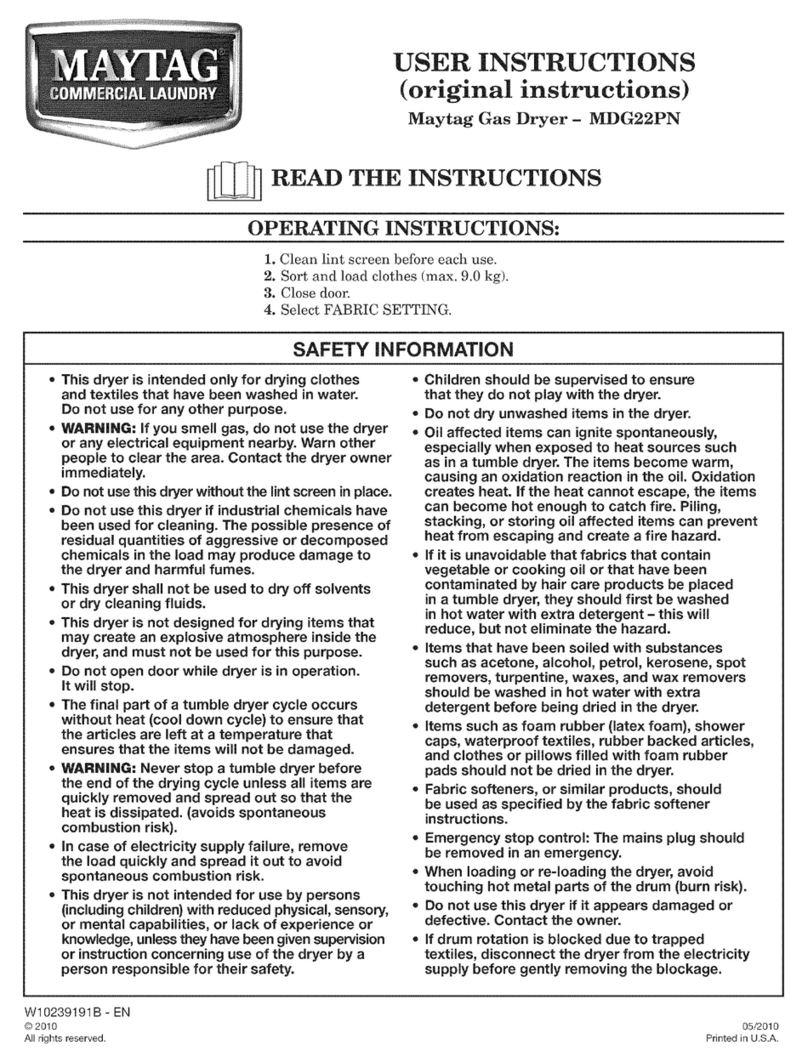 Maytag MDG22PN User instructions