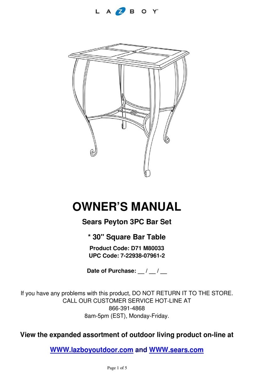 Sears LAZBOY D71 M80033 owner's manual