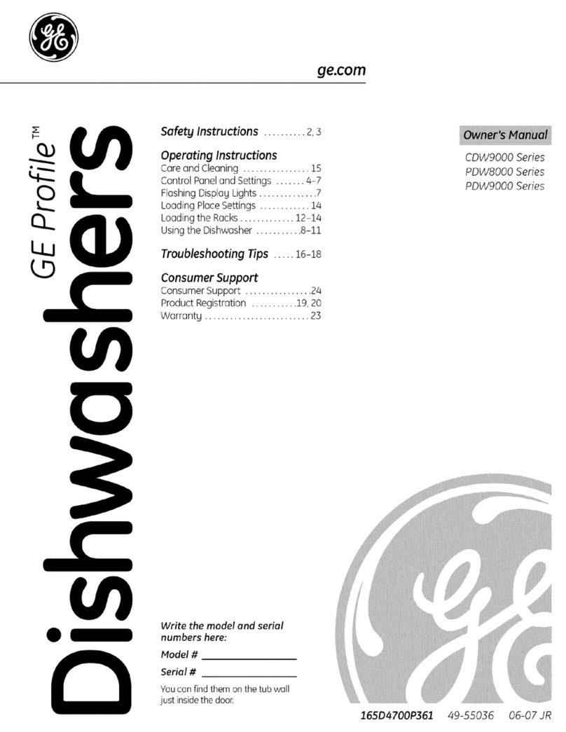 GE Profile CDW9000 Series User manual GE Profile CDW9000 Series User manual
