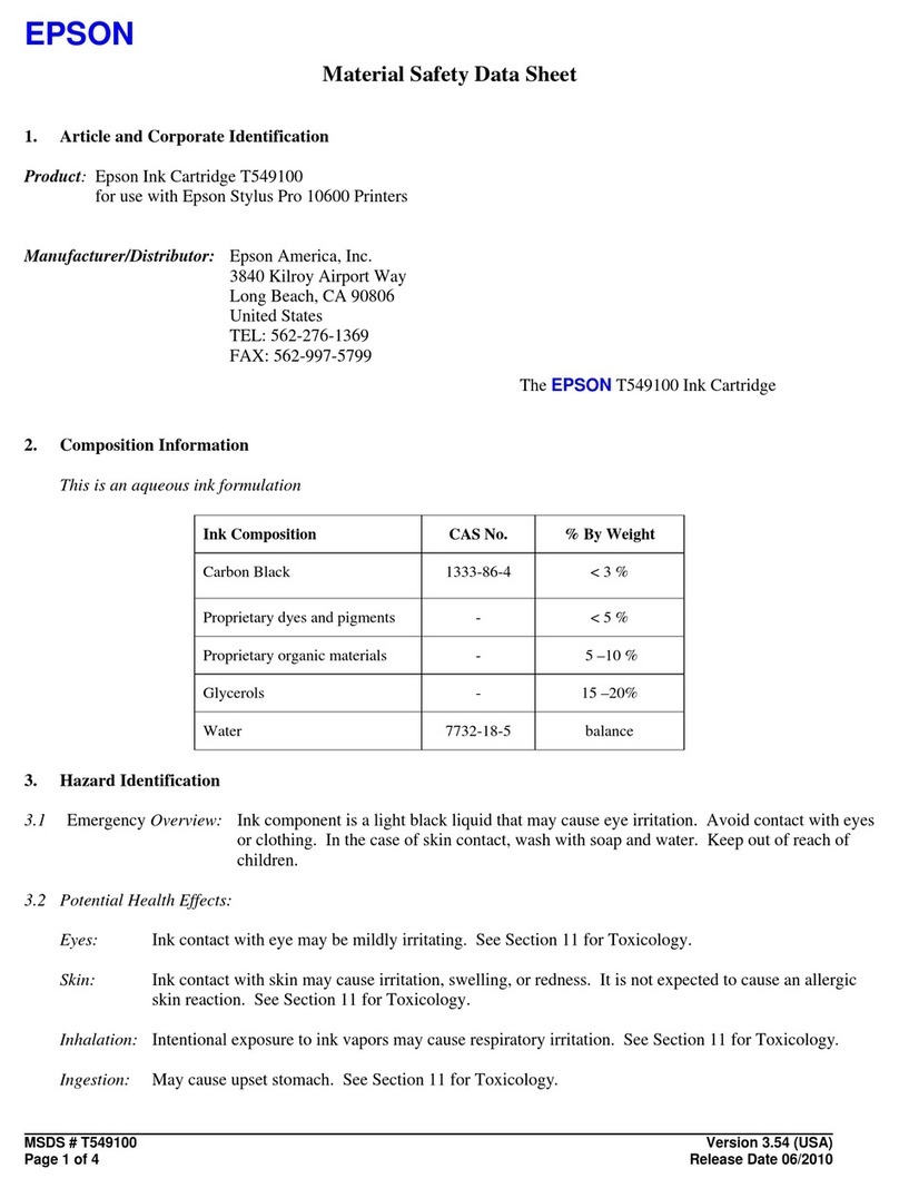 Epson T549100 Operating and maintenance instructions Epson T549100 Operating and maintenance instructions