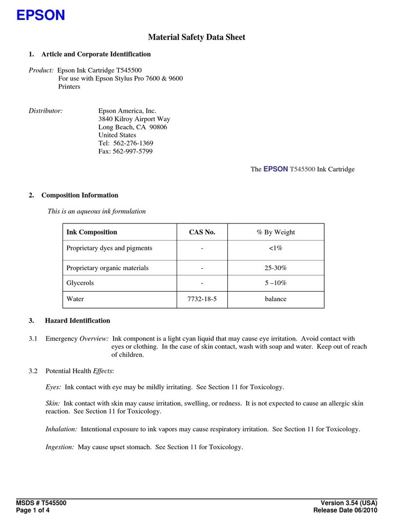 Epson T545500 Operating and maintenance instructions Epson T545500 Operating and maintenance instructions