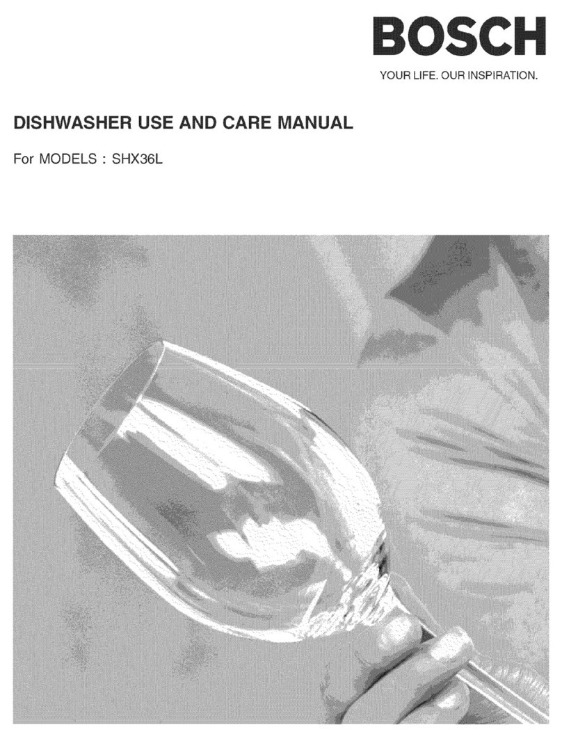 Bosch sHX43C use and care manual