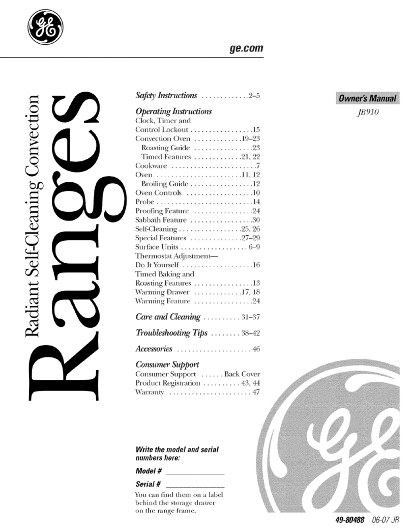 GE Profile JB910 User manual