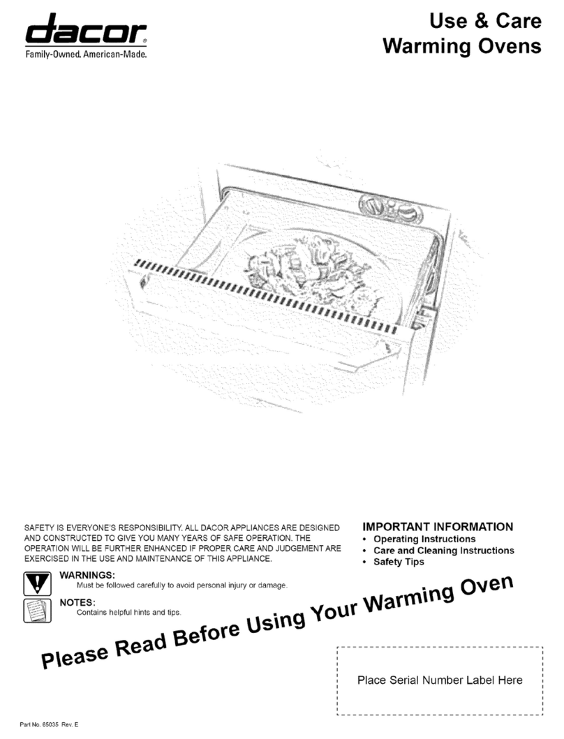 Dacor MWO27S Use & care guide