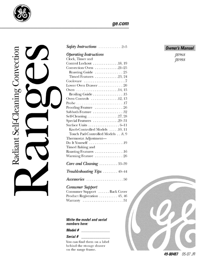 GE Profile JB968 User manual