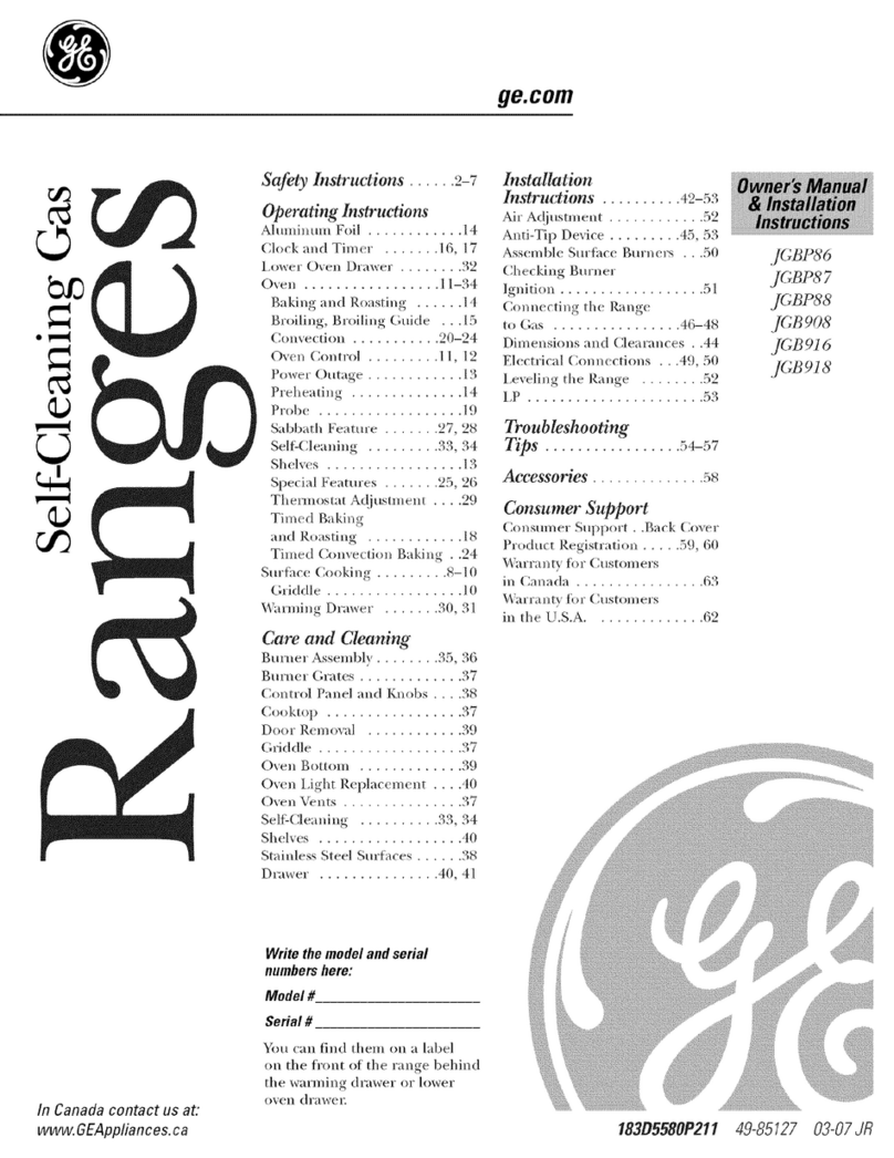 GE JGBP86 Original instructions