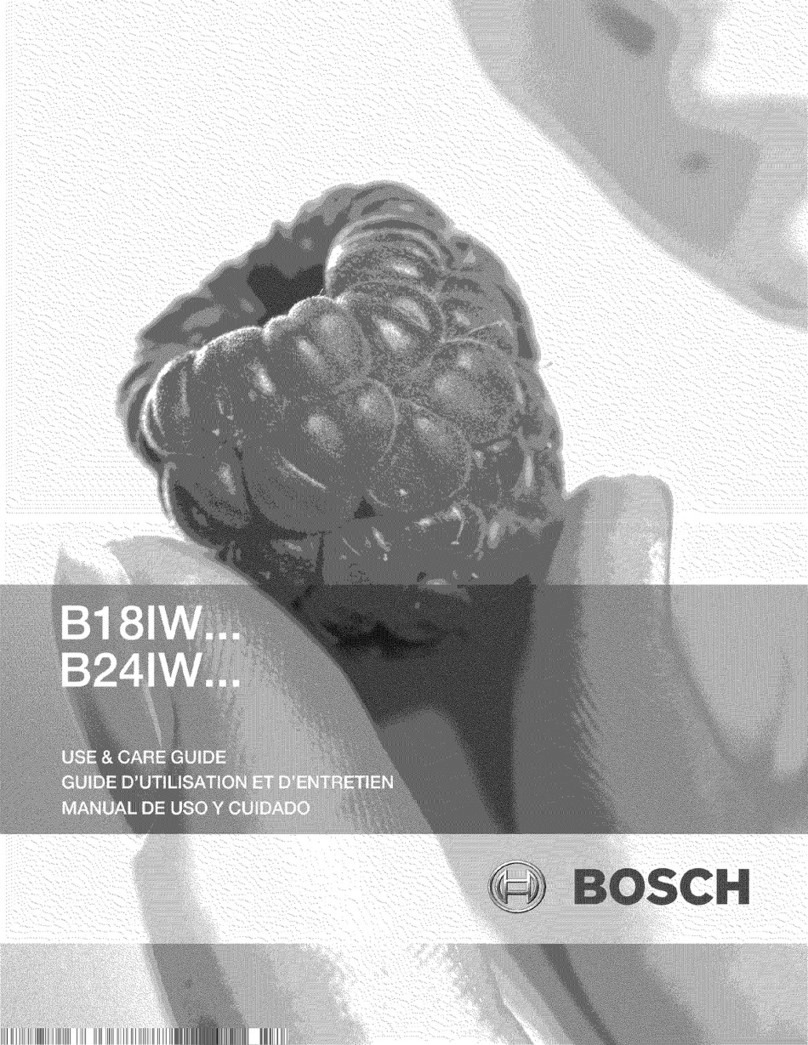 Bosch B18IW Series Use & care guide