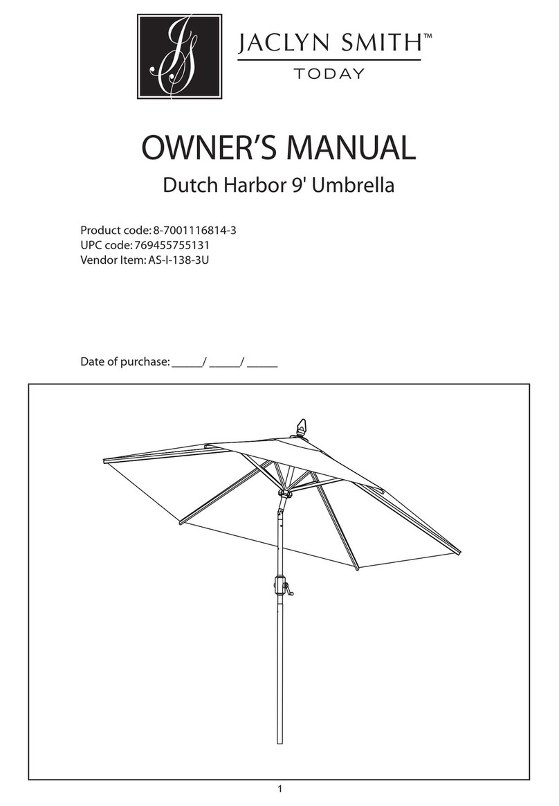 Jaclyn Smith JACLYN SMITH Dutch Harbor 9' Umbrella owner's manual