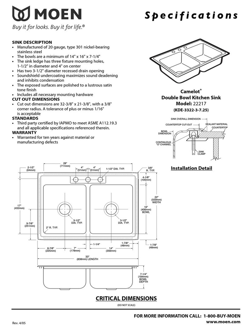 Moen Camelot 22217 specification