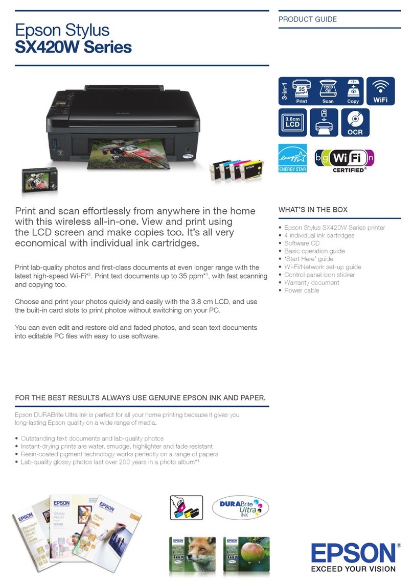 Epson Stylus SX420W Series User manual