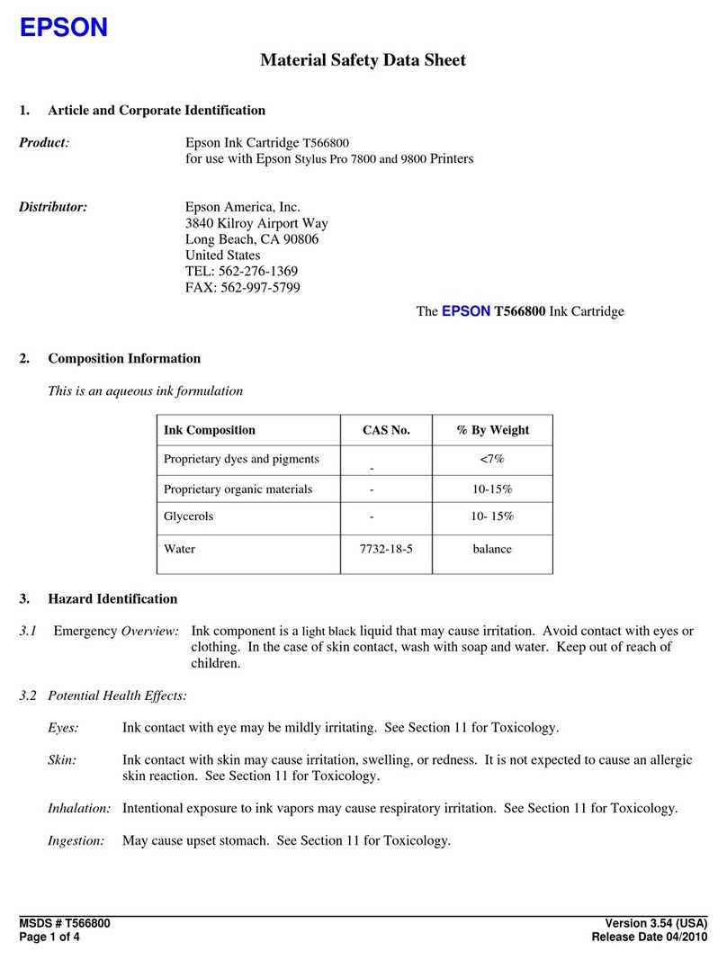 Epson T566800 Operating and maintenance instructions