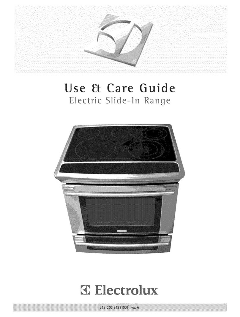 Electrolux Electric Slide-In Range Use & care guide