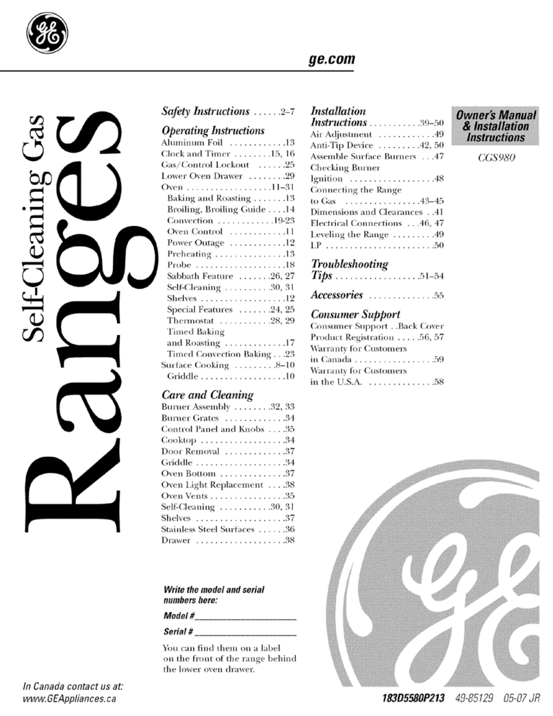 GE CGS980 Original instructions