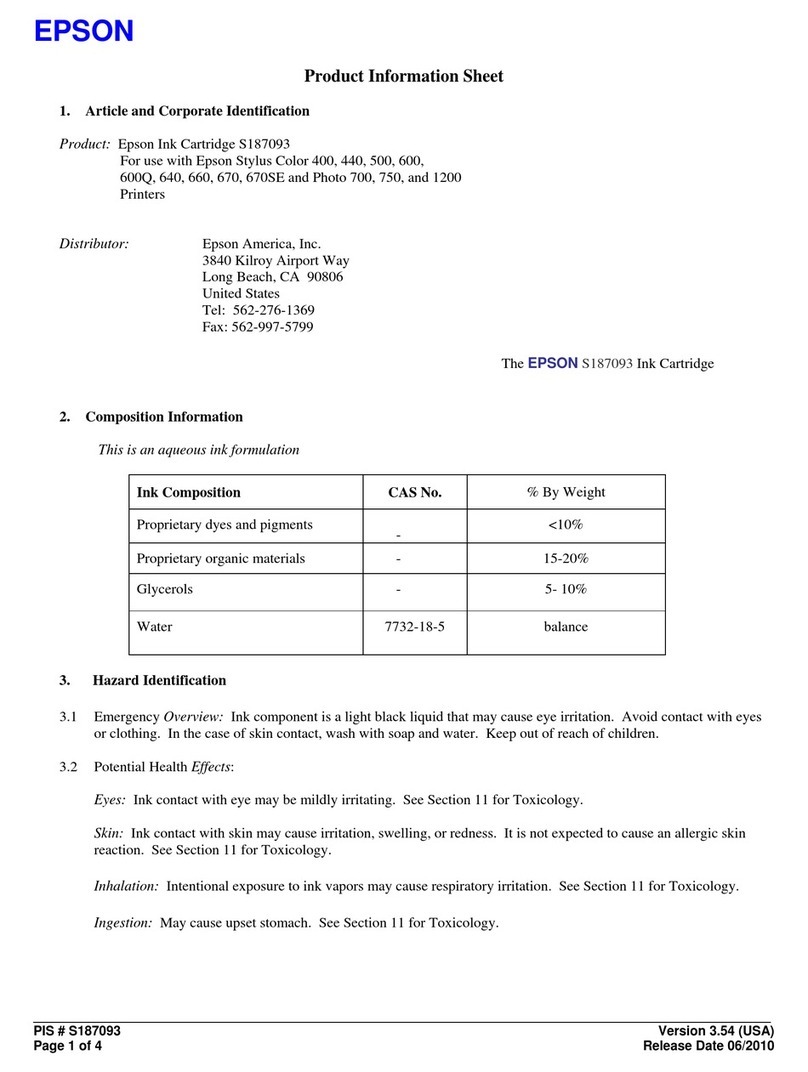 Epson S187093 Operating manual Epson S187093 Operating manual
