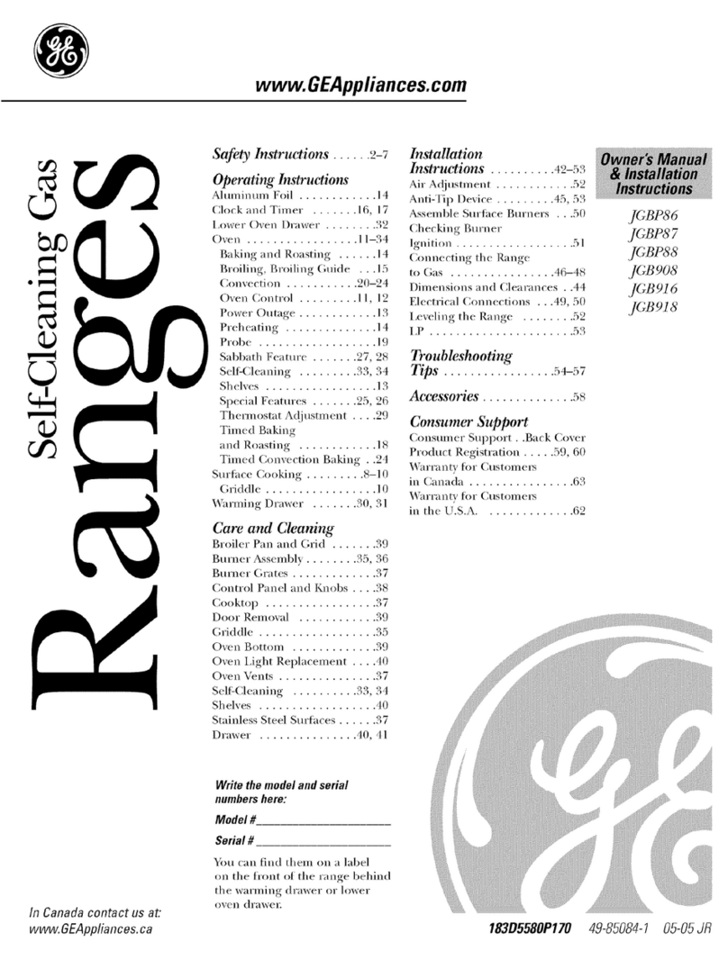 GE JGBP86 Original instructions
