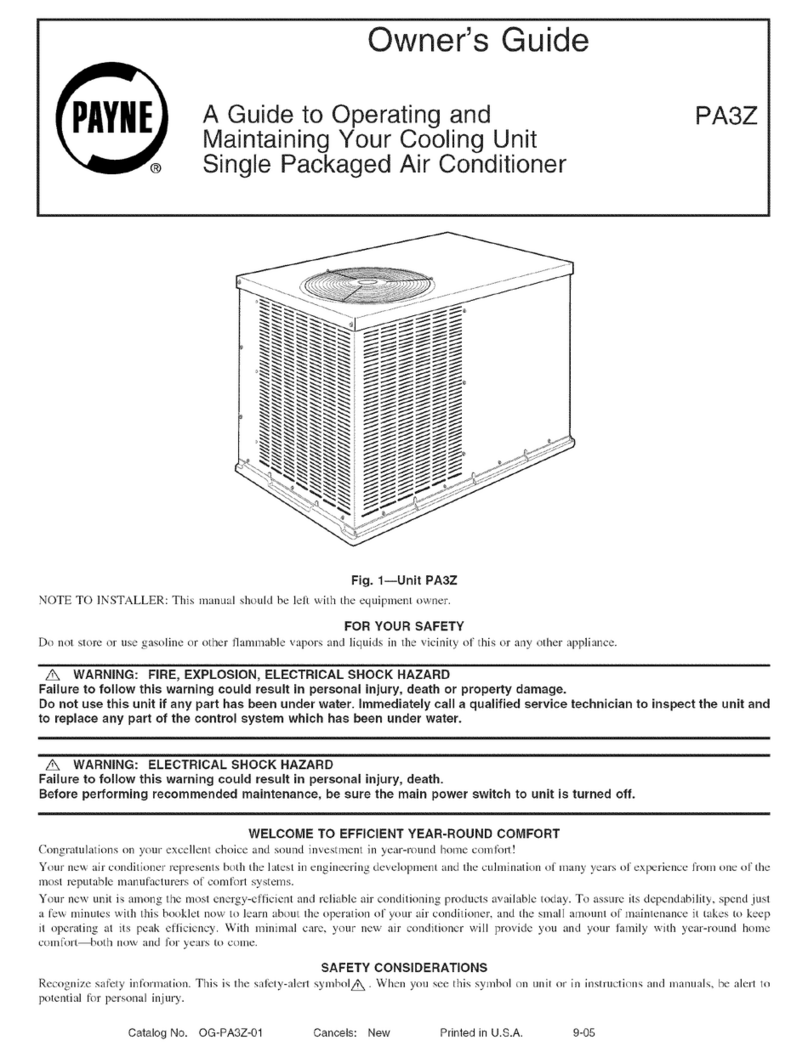 Payne PA3Z User manual
