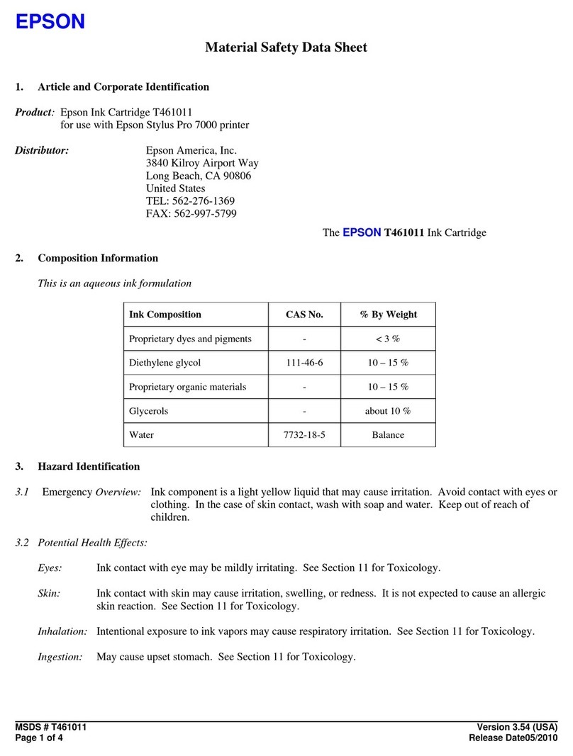 Epson T461011 Operating and maintenance instructions