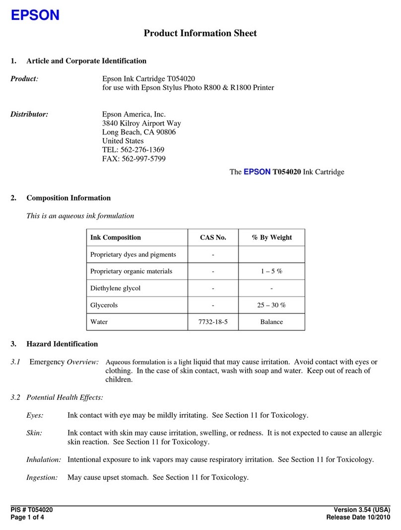 Epson T054020 Product information sheet