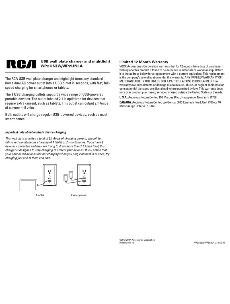 RCA WP2UNLW User manual