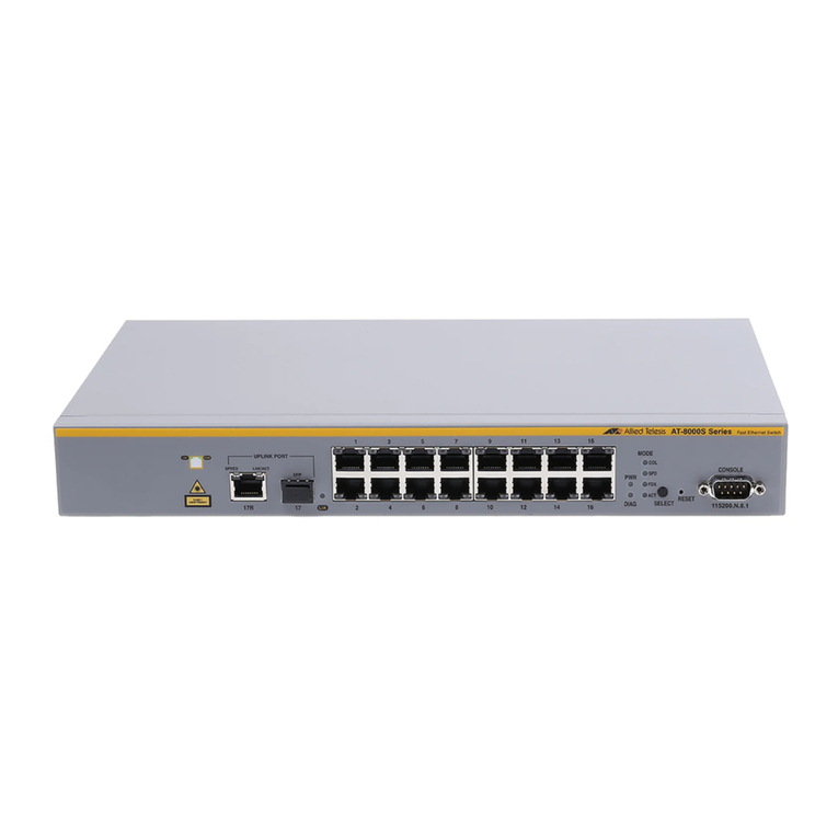 Allied Telesis AT-8000S Series installation guide Allied Telesis AT-8000S Series installation guide