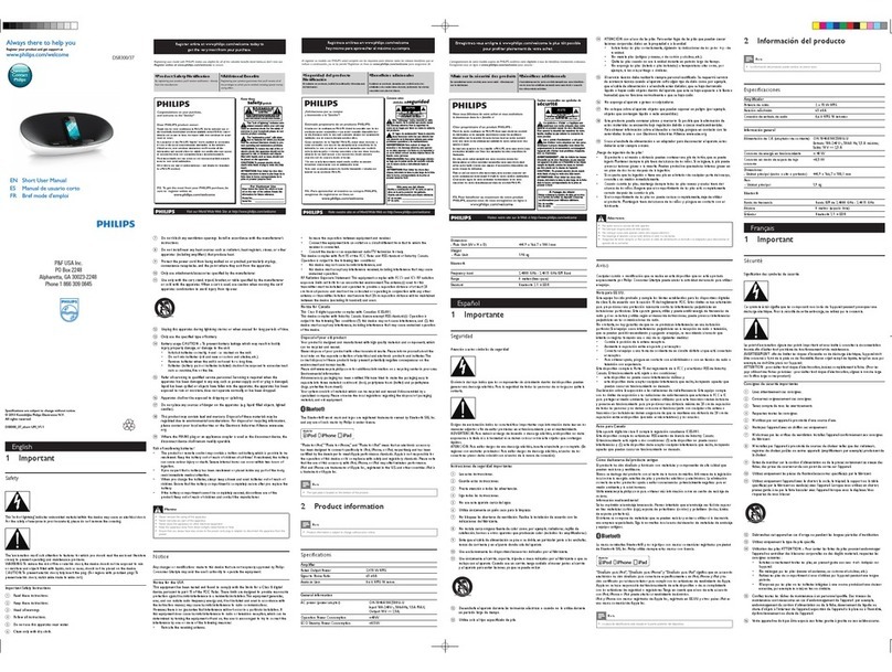 Philips DS8300/37 quick start guide