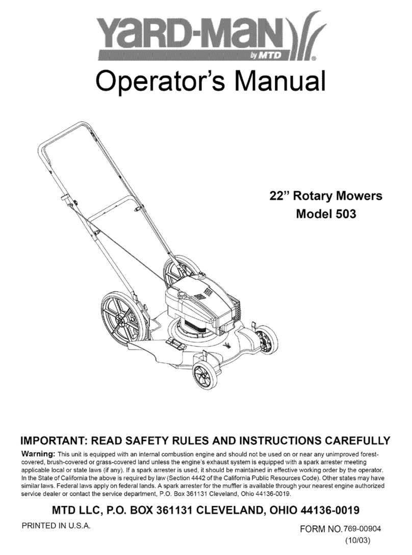 Yard-Man Model 503 User manual