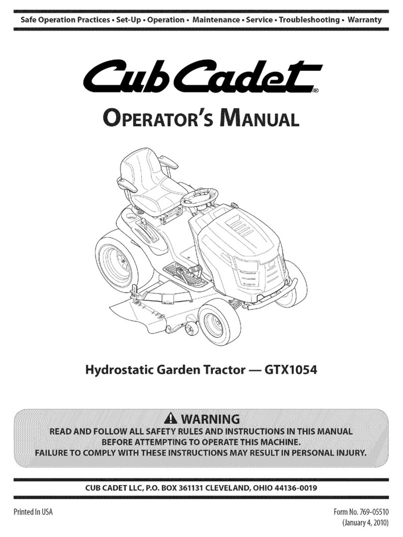 Cub Cadet GTX 1054 User manual