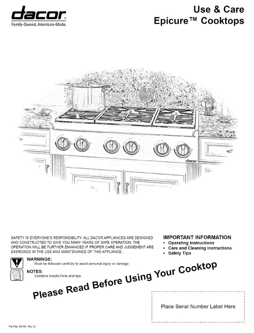 Dacor Epicure Range Owner's manual