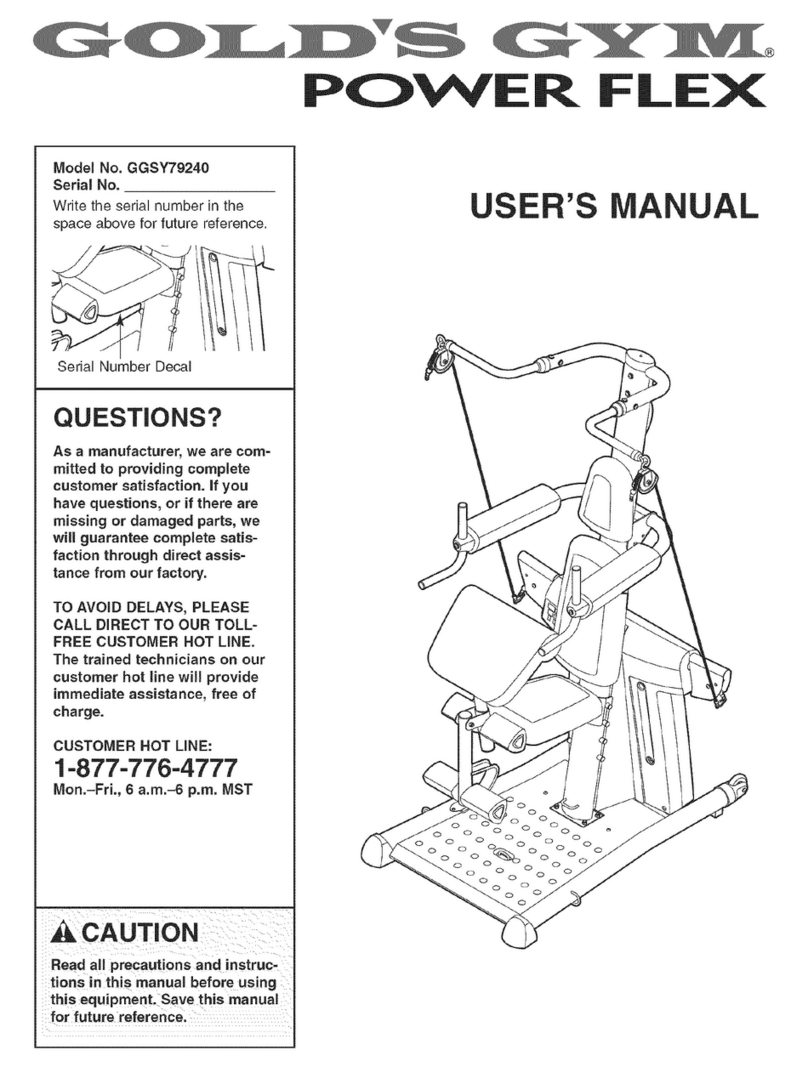 Gold's Gym POWER FLEX user manual