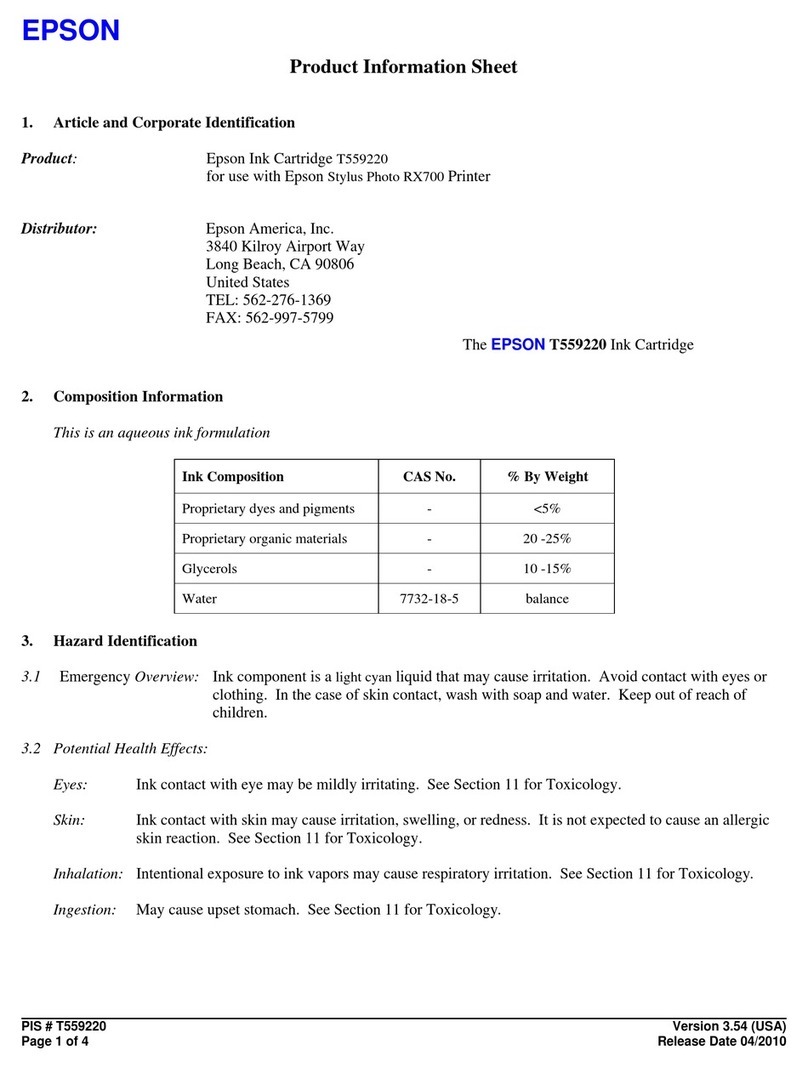 Epson T559220 Product information sheet