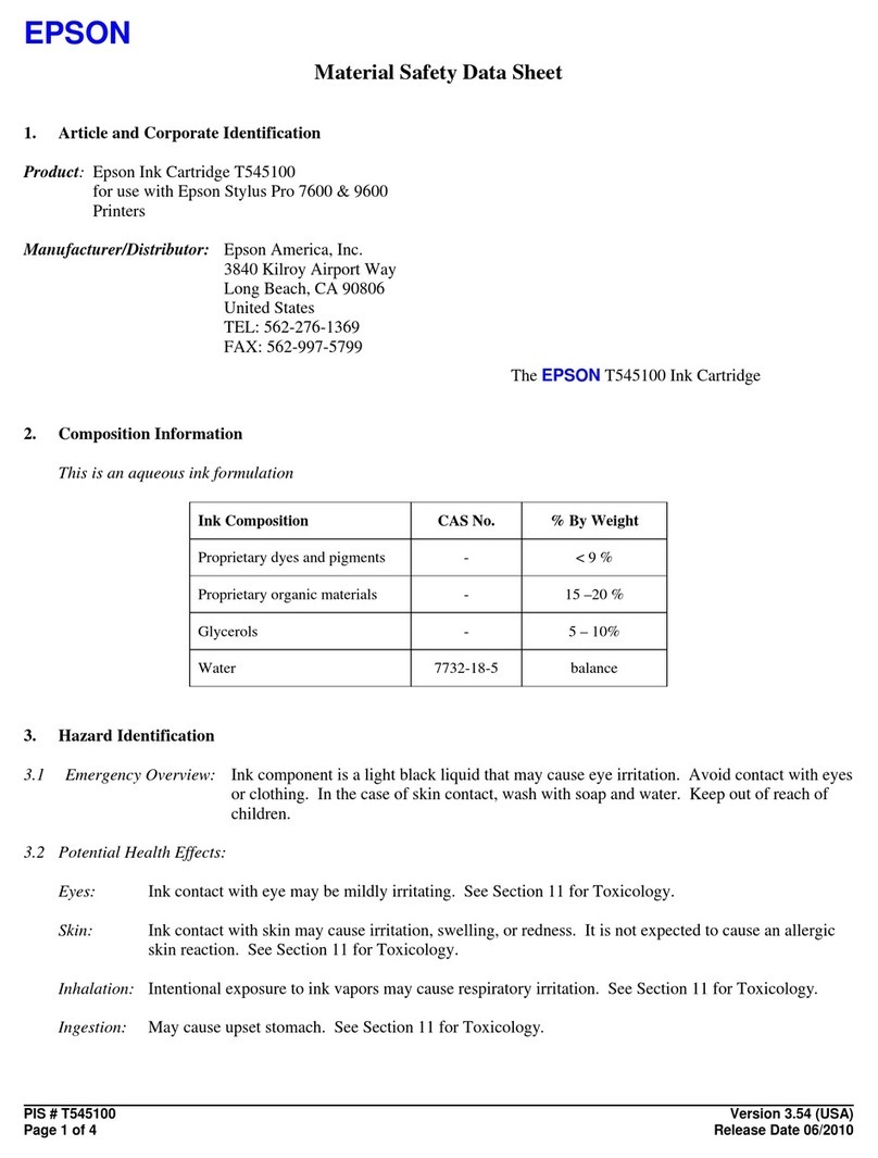 Epson T545100 Operating and maintenance instructions